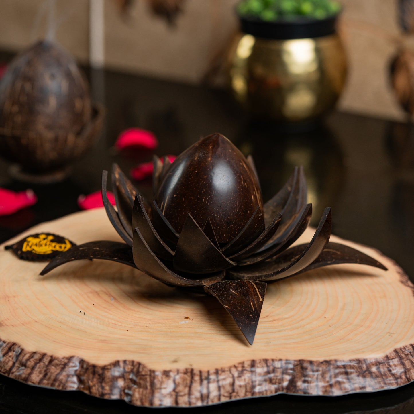 Natchu's Coconut Shell based Lotus Flower (Set of 1)