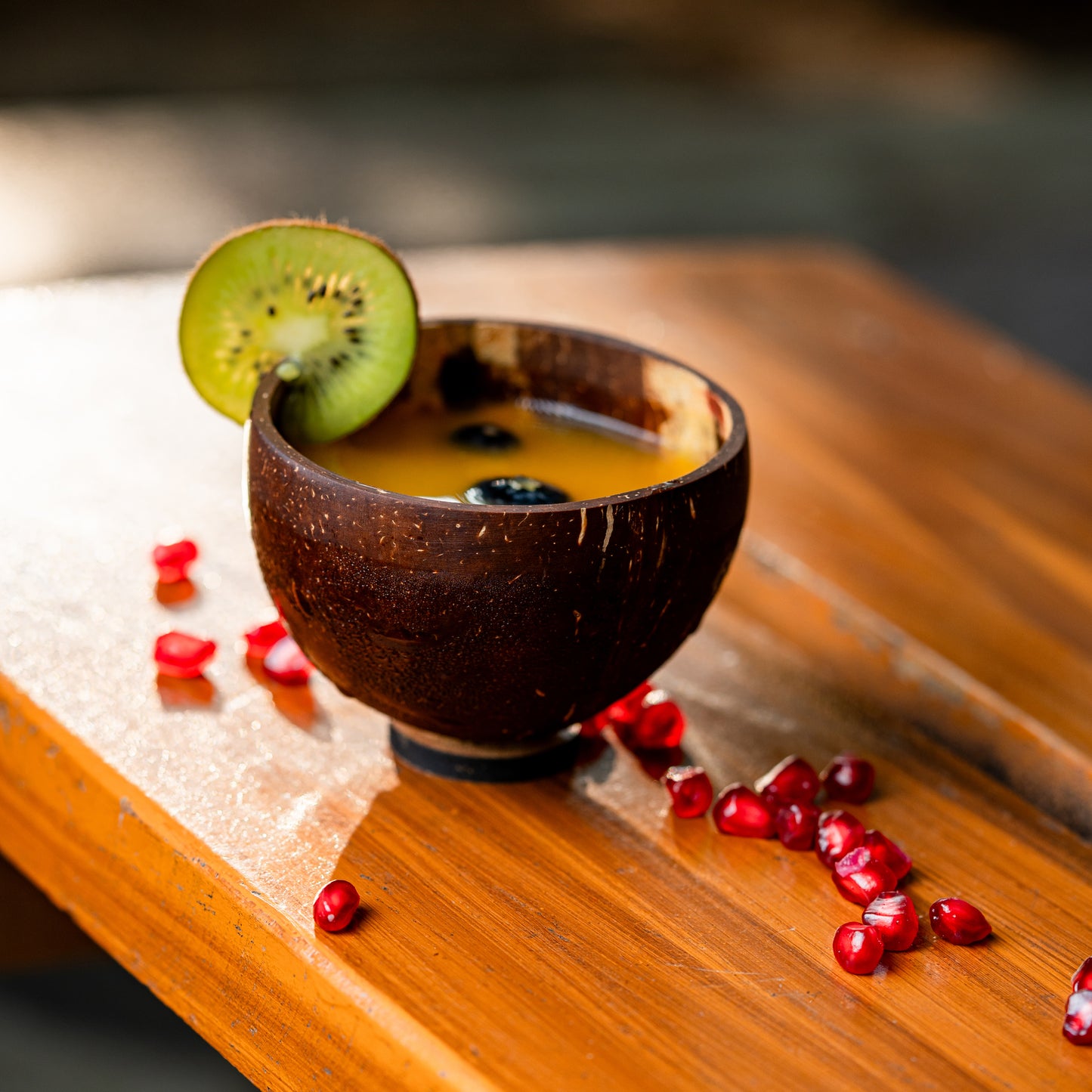 Natchu's Coconut Shell and wood based Shot Glass Bowl (200ml) (Set of 2)