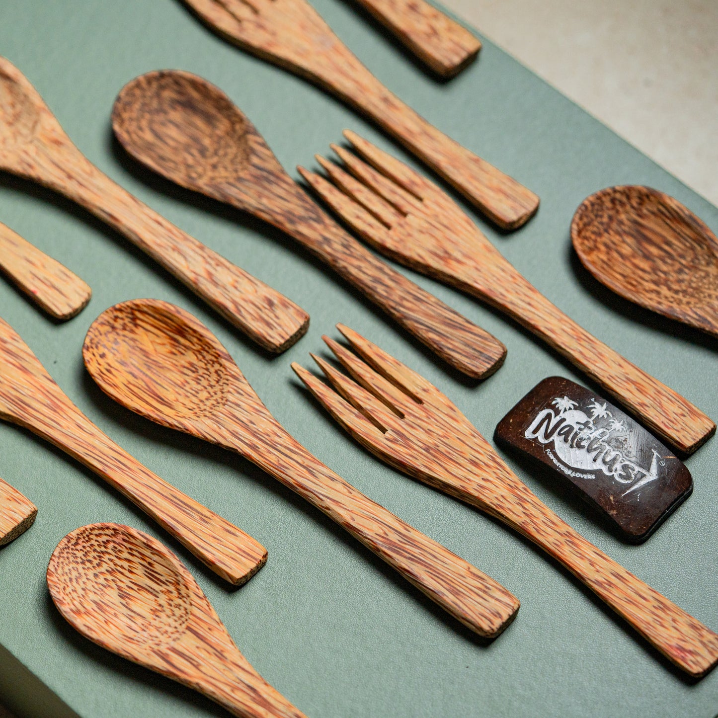 Natchu's Coconut wood based Spoon & Fork (Set of 2 each)