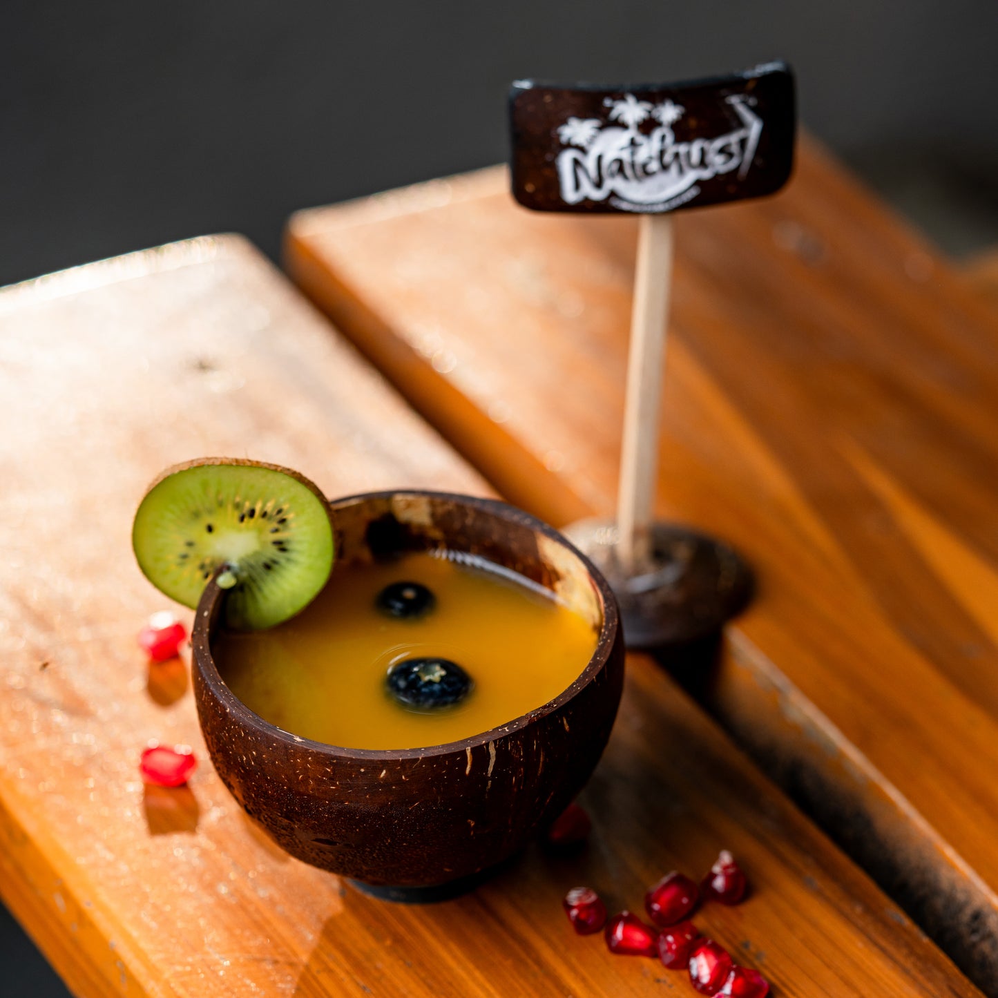 Natchu's Coconut Shell and wood based Shot Glass Bowl (200ml) (Set of 2)