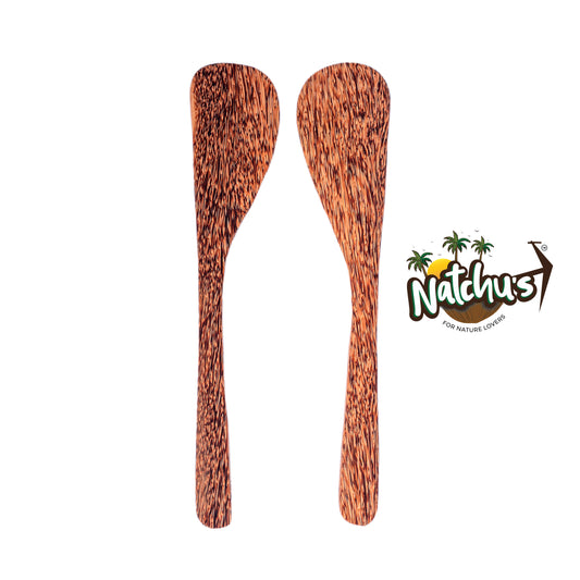 Natchu's Coconut wood based Spatula - Curved (Set of 2)