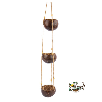 Natchu's Coconut Shell based Outdoor Planter - 3-Tier (Set of 1)