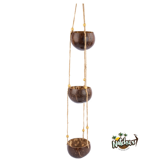 Natchu's Coconut Shell based Outdoor Planter - 3-Tier (Set of 1)