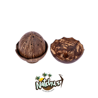 Natchu's Coconut Shell and Wood based Agarbatti Stand & Dhoop Stand Combo (Set of I each)