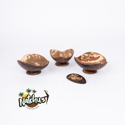 Natchu's Coconut Shell based Soap Tray Leaf Type (Set of 2)