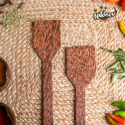 Natchu's Coconut wood based Spatula - Square (Set of 2)