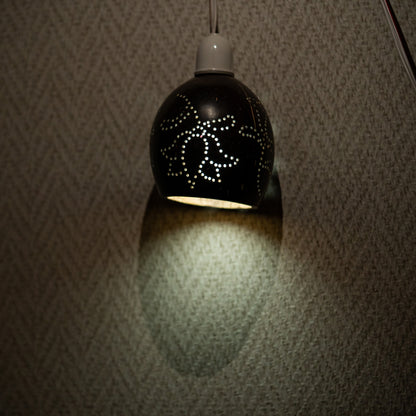 Natchu's Coconut Shell based Hanging Lamp with Bulb Holder (Set of 1)