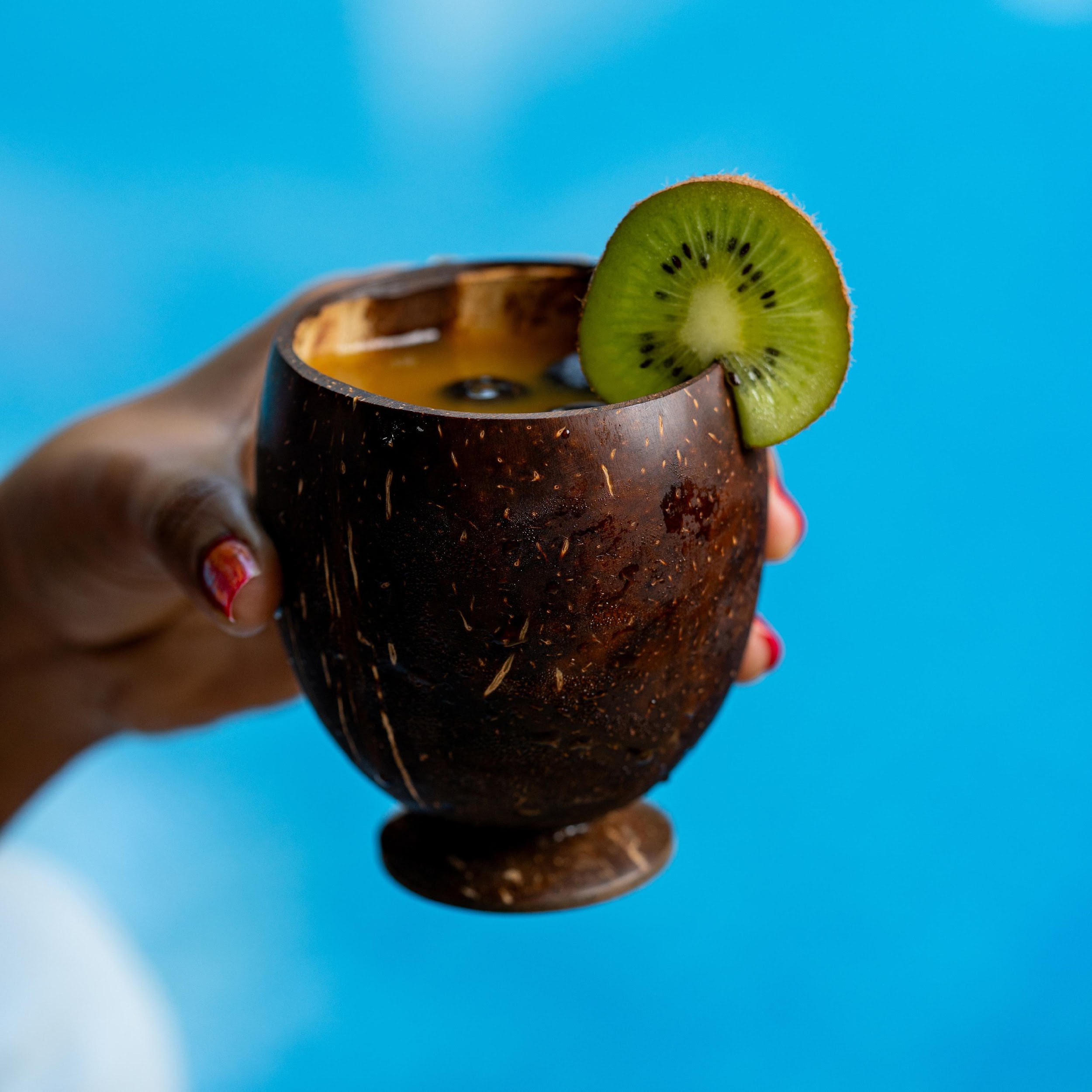Controlled portion sizes with coconut shell cups