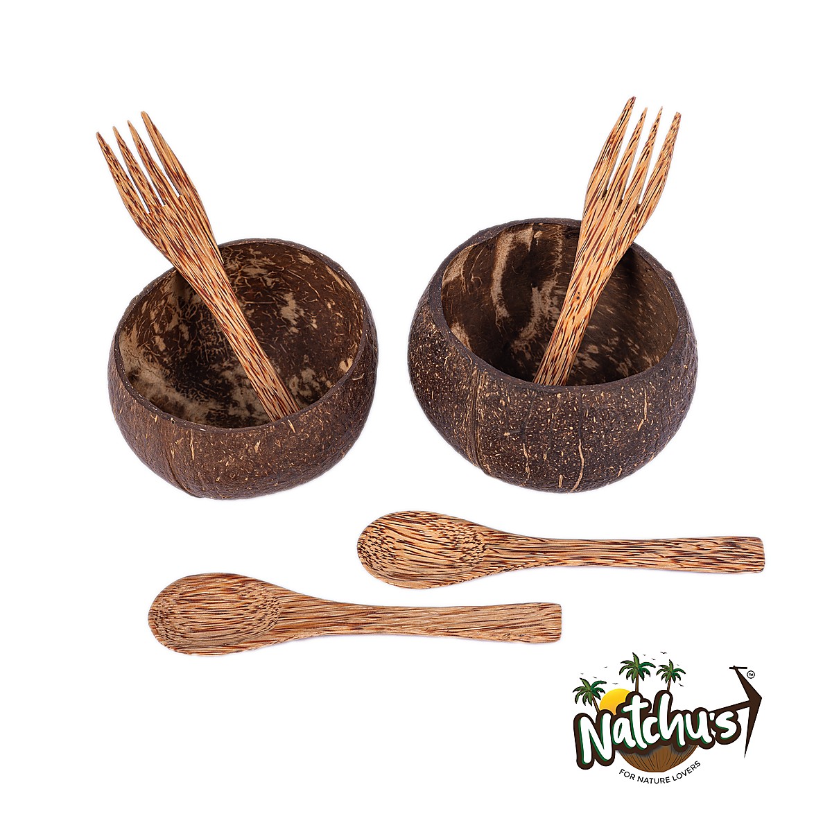 Matte Bowl 450ml with Spoon & Fork (Set of 2 Each) — image 1